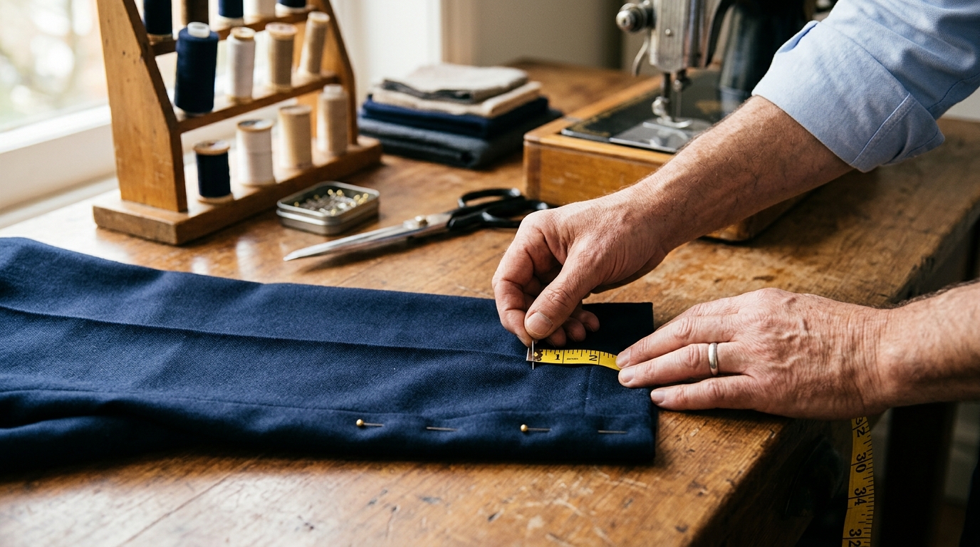 Tailor measuring fabric